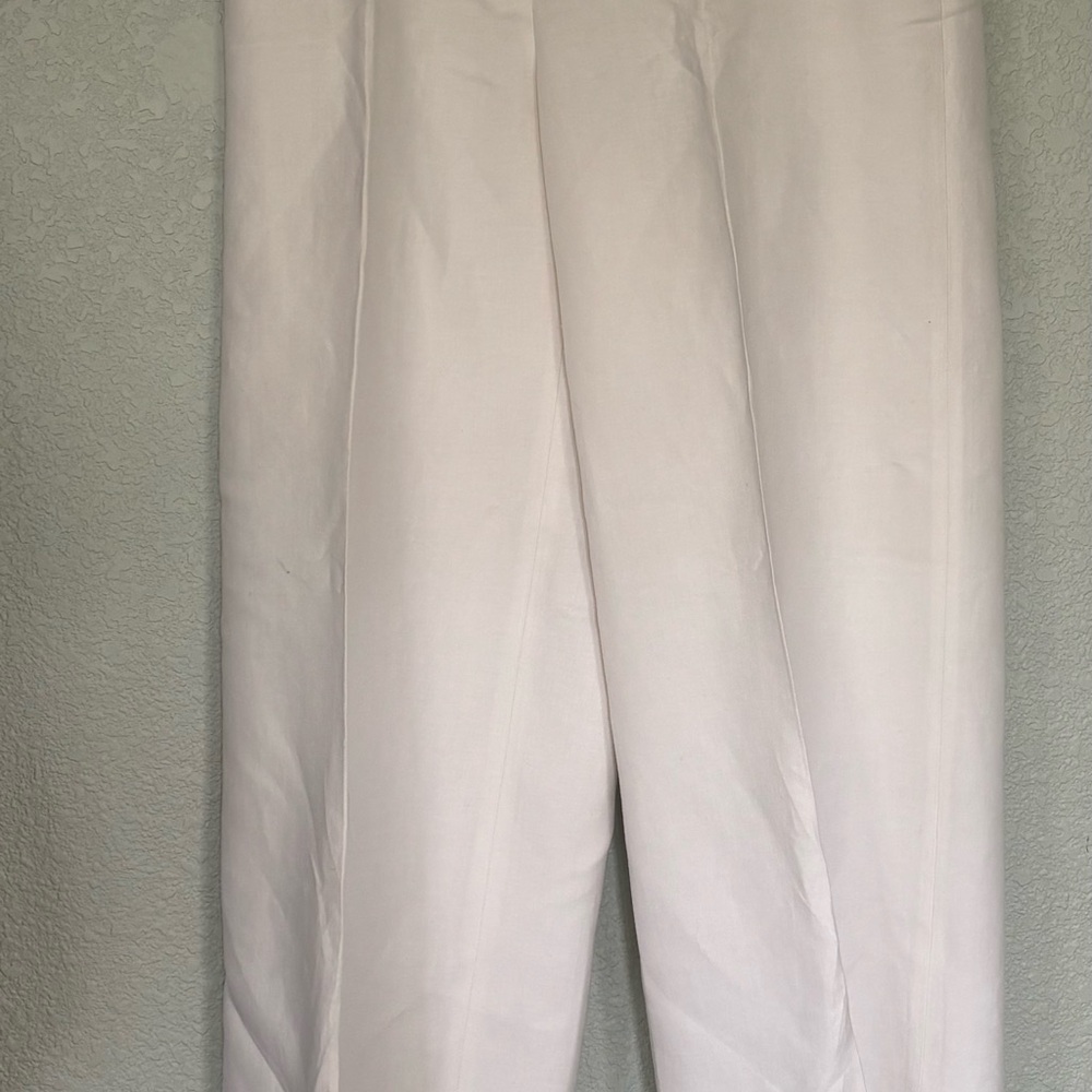LOFT white linen trousers slacks - wide leg, worn once
